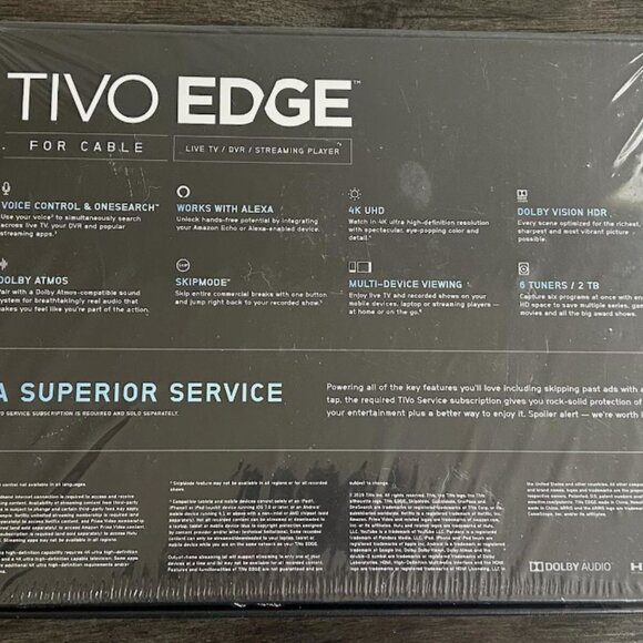 TiVo - EDGE For Cable 2TB DVR & Streaming Player - Never Opened! - Picture 5 of 5